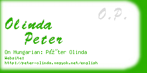 olinda peter business card